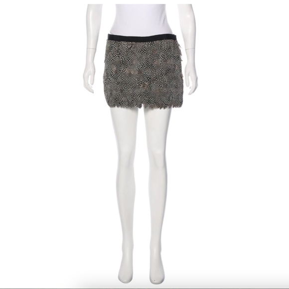 Elizabeth and James Feather Mini Skirt - Picture 2 of 12